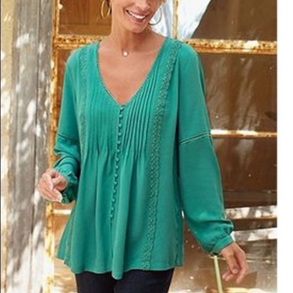 Soft Surroundings Tops - NWT Soft Surroundings Eloise Silk Top Small